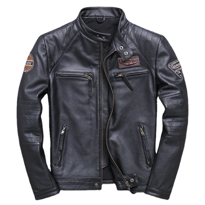 Riding Jacket Leather - Jaket kulit asli untuk pria, jaket