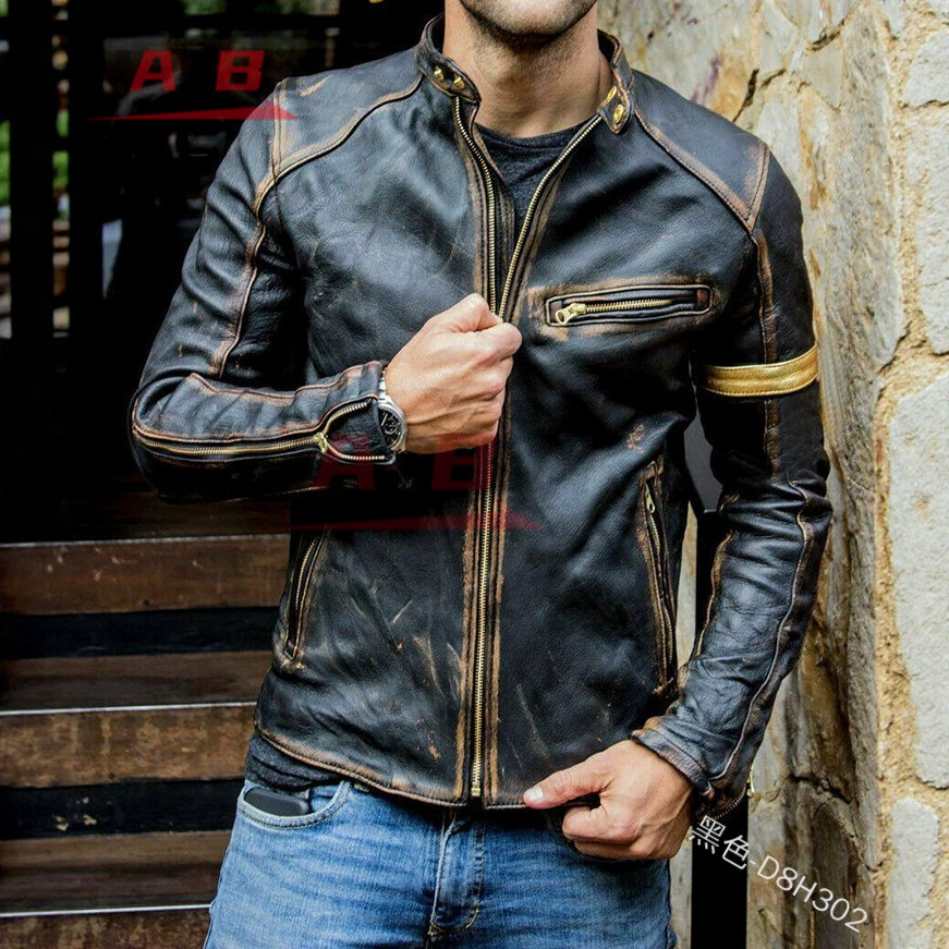 Riding Jacket Leather - Jaket Kulit Retro Motor Streetwear Blazer