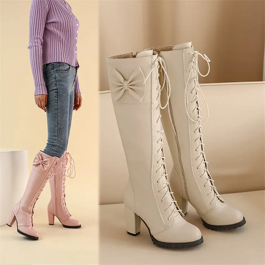 Sepatu Bot Lolita Sweet Bowtie - Riding Boot Short ulasan dan harga