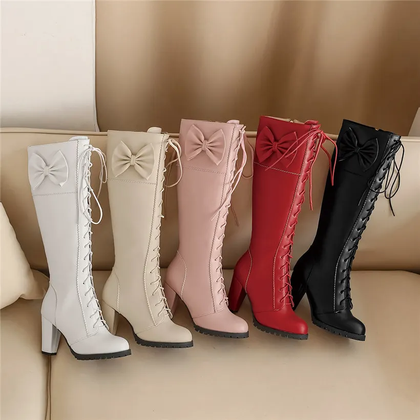 Sepatu Bot Lolita Sweet Bowtie - Riding Boot Short ulasan dan harga