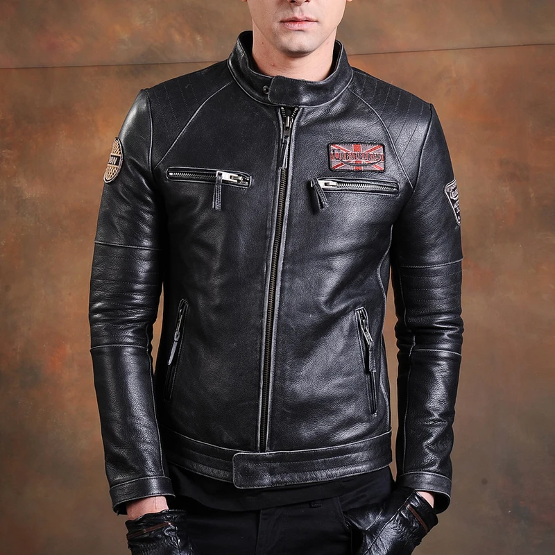 Jaket kulit asli untuk pria, j - Riding Jacket Leather ulasan dan harga