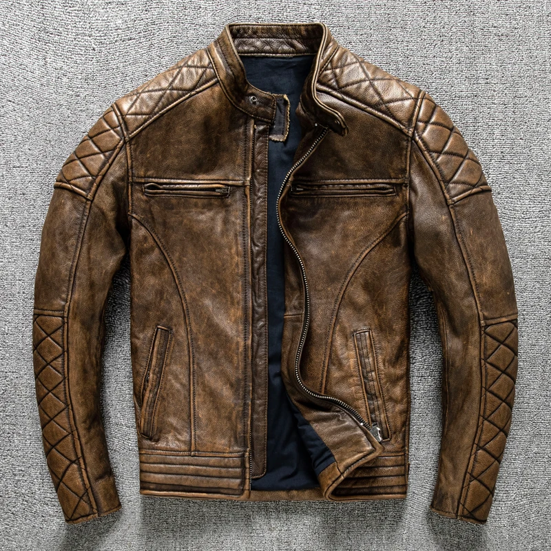 Jaket Kulit Pria Vintage Kunin - Riding Jacket Leather ulasan dan harga