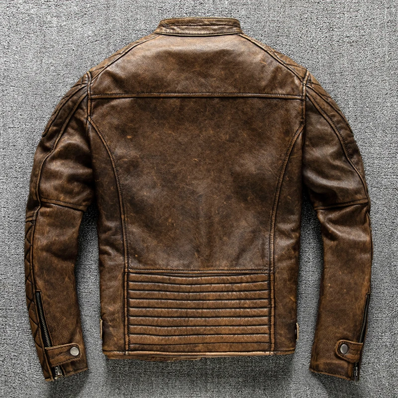 Jaket Kulit Pria Vintage Kunin - Riding Jacket Leather ulasan dan harga