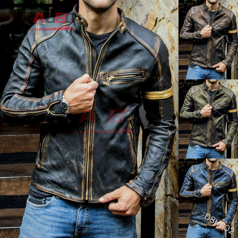 Jaket Kulit Retro Motor Street - Riding Jacket Leather ulasan dan harga