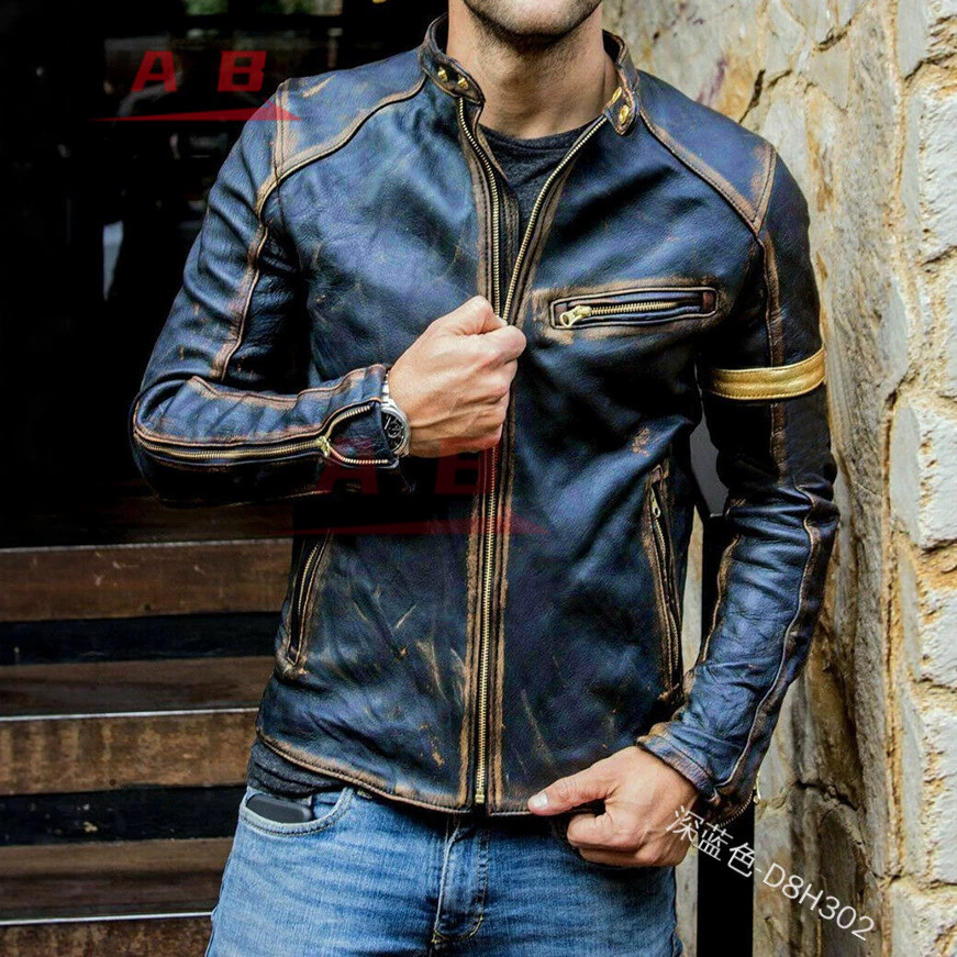 Jaket Kulit Retro Motor Street - Riding Jacket Leather ulasan dan harga