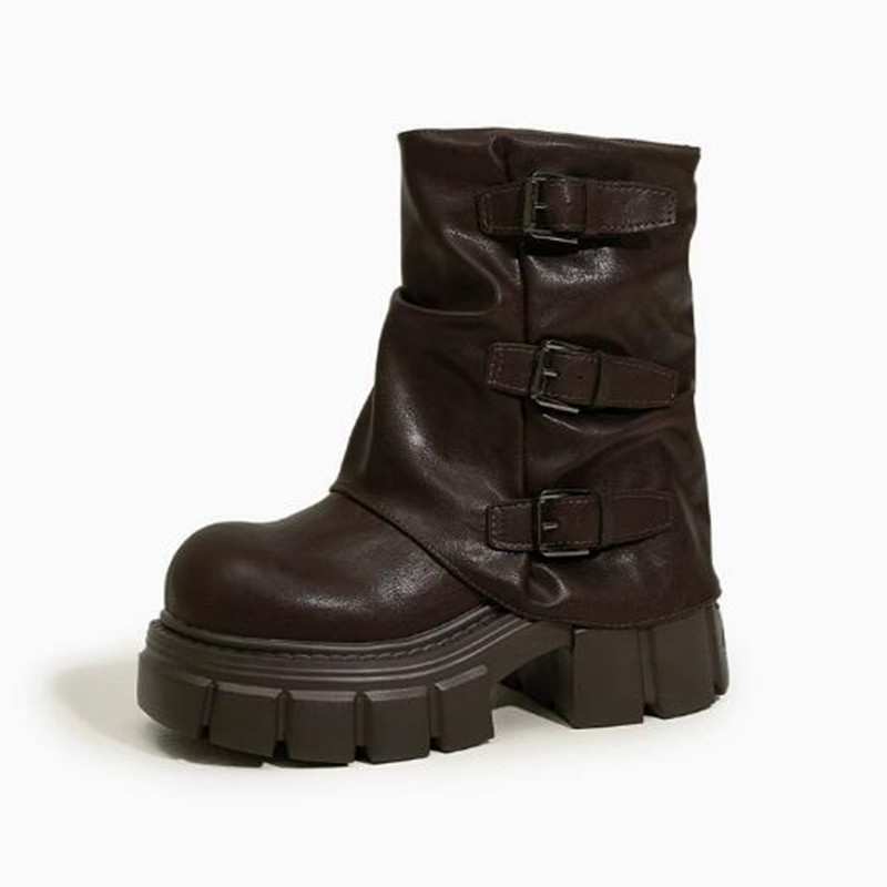 Sepatu Boots Platform Wanita 9 - Riding Boot Short ulasan dan harga