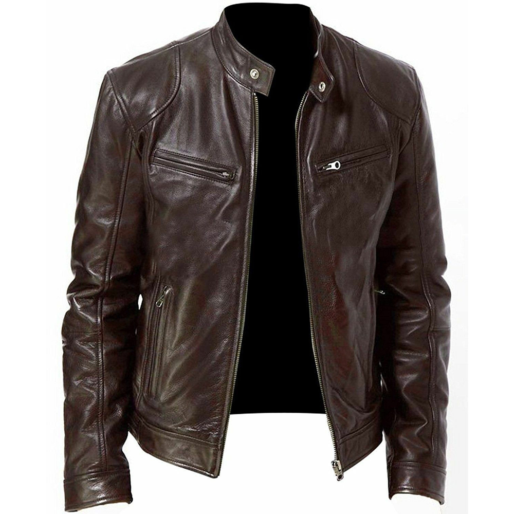 Jaket kulit PU pria, pakaian b - Riding Jacket Leather ulasan dan harga